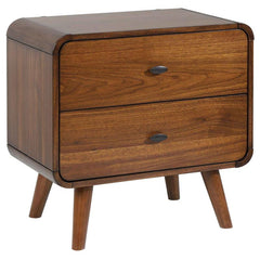 Robyn 2-drawer Nightstand Dark Walnut - 205132