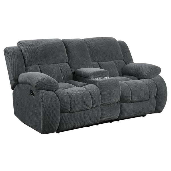 Weissman Upholstered Padded Arm Reclining Loveseat Grey - 601922