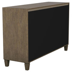 Matisse 4-drawer Dining Sideboard Buffet Cabinet with Rattan Cabinet Doors Brown - 108315