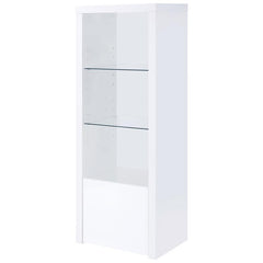 Jude 3-shelf Engineered Wood Media Tower High Gloss White - 704254