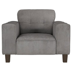 Deerhurst Upholstered Track Arm Tufted Accent Chair Charcoal - 509643