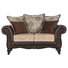 Elmbrook 3-piece Upholstered Rolled Arm Sofa Set Brown - 508571-S3