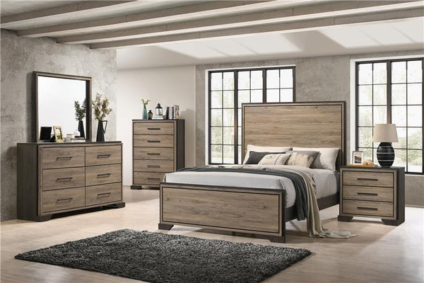 Baker 5-piece Eastern King Bedroom Set Light Taupe - 224461KE-S5