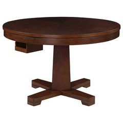 Marietta Round Wooden Game Table Tobacco - 100171