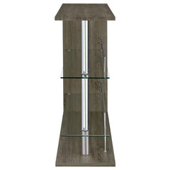 Prescott Rectangular 2-shelf Bar Unit Grey - 100156