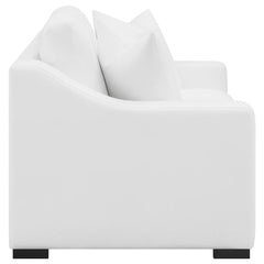 Ashlyn Upholstered Sloped Arm Loveseat White - 509892