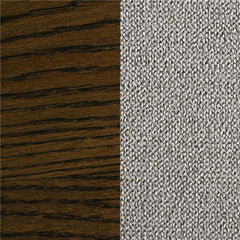 Willowbrook Upholstered Dining Armchair Grey and Chestnut (Set of 2) - 108113