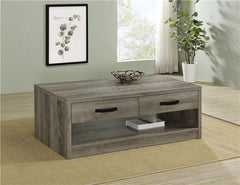 Felix 2-drawer Engineered Wood Coffee Table Grey Driftwood - 707728