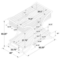 Stephan Metal Twin Over Twin Bunk Bed Gunmetal - 461078