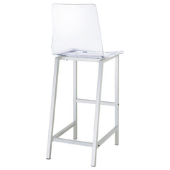 Juelia Bar Stools Chrome and Clear Acrylic (Set of 2) - 100295