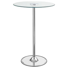 Thea LED Bar Table Chrome and Clear - 122400