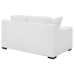 Ashlyn Upholstered Sloped Arm Loveseat White - 509892
