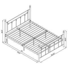 Canon Metal Full Open Frame Bed Gunmetal - 422740F