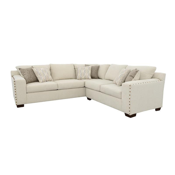 Aria Upholstered Track Arm Sectional Sofa Oatmeal - 508610