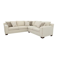 Aria Upholstered Track Arm Sectional Sofa Oatmeal - 508610