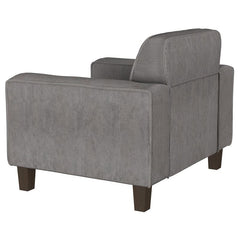 Deerhurst 3-piece Upholstered Track Arm Sofa Set Charcoal - 509641-S3