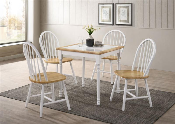 Carlene Square 29-inch Wood Tile Top Dining Table White - 4191