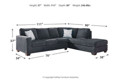 Altari 2-Piece Sleeper Sectional with Chaise - 87213S3