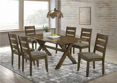 Alston 7-piece Rectangular Dining Set Knotty Nutmeg and Brown - 106381-S7