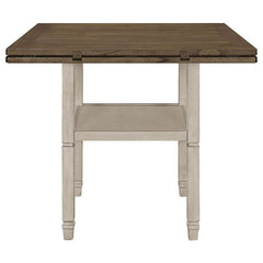 Sarasota Counter Height Table with Shelf Storage Nutmeg and Rustic Cream - 192818
