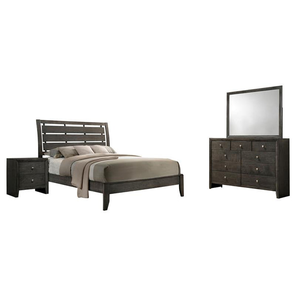 Serenity 4-piece Eastern King Bedroom Set Mod Grey - 215841KE-S4