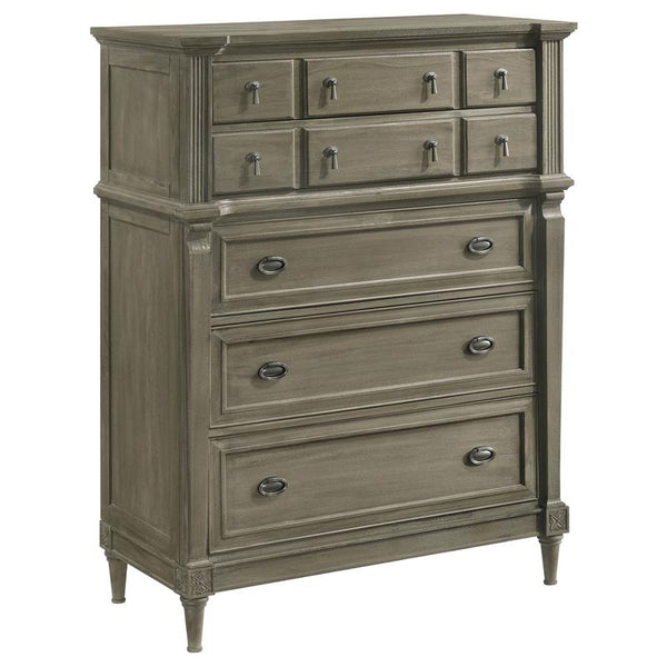Alderwood 5-drawer Bedroom Chest French Grey - 223125