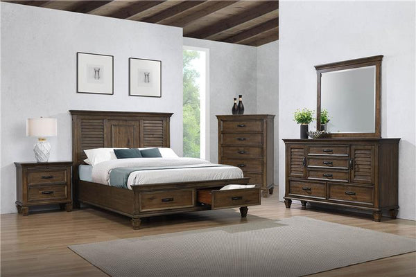 Franco 5-piece Queen Bedroom Set Burnished Oak - 200970Q-S5