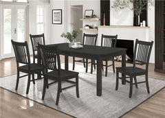 Marbrisa Slat Back Dining Side Chair Matte Black (Set of 2) - 123072