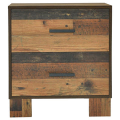 Sidney 2-drawer Nightstand Rustic Pine - 223142