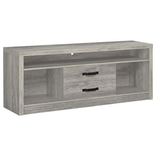 Burke 2-drawer Engineered Wood 59" TV Stand Grey Driftwood - 701024