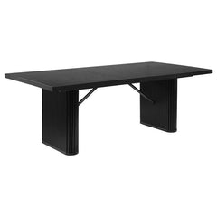 Catherine Rectangular Double Pedestal Dining Table Black - 106251