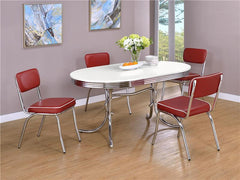 Retro Open Back Side Chairs Red and Chrome (Set of 2) - 2450R