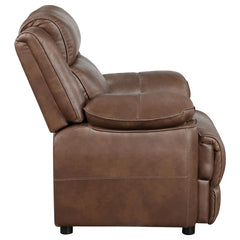 Ellington 3-piece Upholstered Padded Arm Sofa Set Dark Brown - 508281-S3