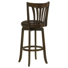 Lambert Pub Height Swivel Bar Stool with Upholstered Seat Dark Cherry - 182509