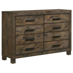Woodmont 8-drawer Dresser Rustic Golden Brown - 222633