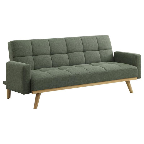 Kourtney Upholstered Tufted Convertible Sofa Bed Sage Green - 360127