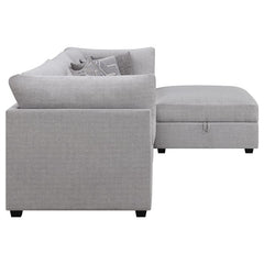Cambria 4-piece Upholstered Modular Sectional Sofa Grey - 551511-S4A
