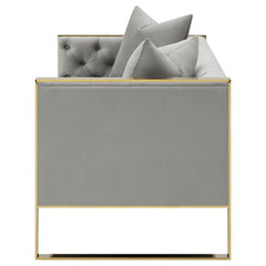 Eastbrook Velvet Upholstered Tufted Loveseat Grey - 509112