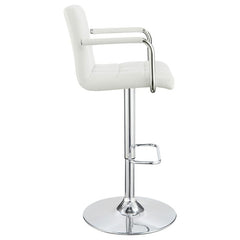 Palomar Adjustable Height Bar Stool White and Chrome - 121097