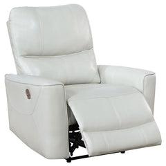 Greenfield Upholstered Power Recliner Chair Ivory - 610263P