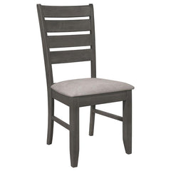 Dalila Ladder Back Side Chair (Set of 2) Grey and Dark Grey - 102722GRY