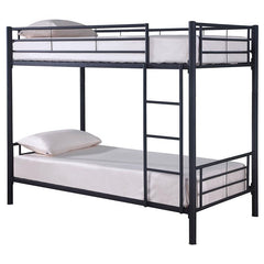Hayward Metal Twin Over Twin Bunk Bed Black - 460072B