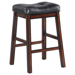 Donald Upholstered Counter Height Stools Black and Cappuccino (Set of 2) - 120519