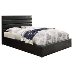 Riverbend Upholstered Eastern King Storage Panel Bed Black - 300469KE