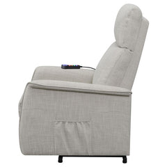 Herrera Upholstered Power Lift Massage Chair Beige - 609407P