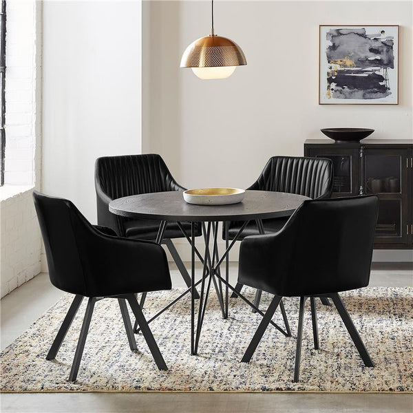 Rennes Round Table Black and Gunmetal - 106340