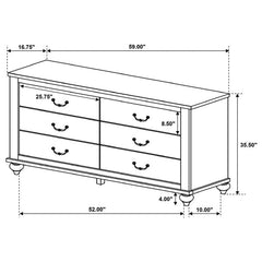 Stillwood 6-drawer Dresser Vintage Linen - 223283