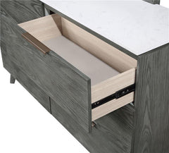 Nathan 6-drawer Dresser with Mirror Grey - 224603M