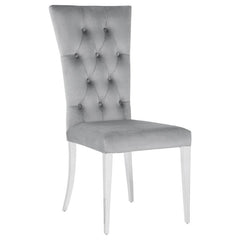 Kerwin 5-piece Dining Room Set Grey and Chrome - 111101-S5G