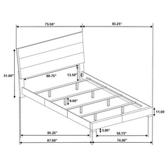 Felicity 6-piece Queen Bedroom Set White High Gloss - 203501Q-S6